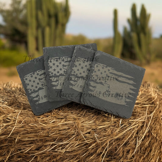 Legacy Slate Coaster Set