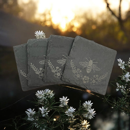 Bee Kind Slate Coasters